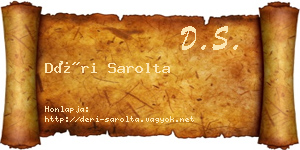 Déri Sarolta névjegykártya