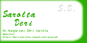 sarolta deri business card