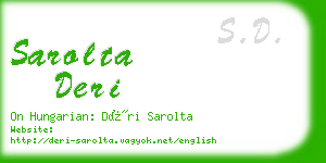 sarolta deri business card